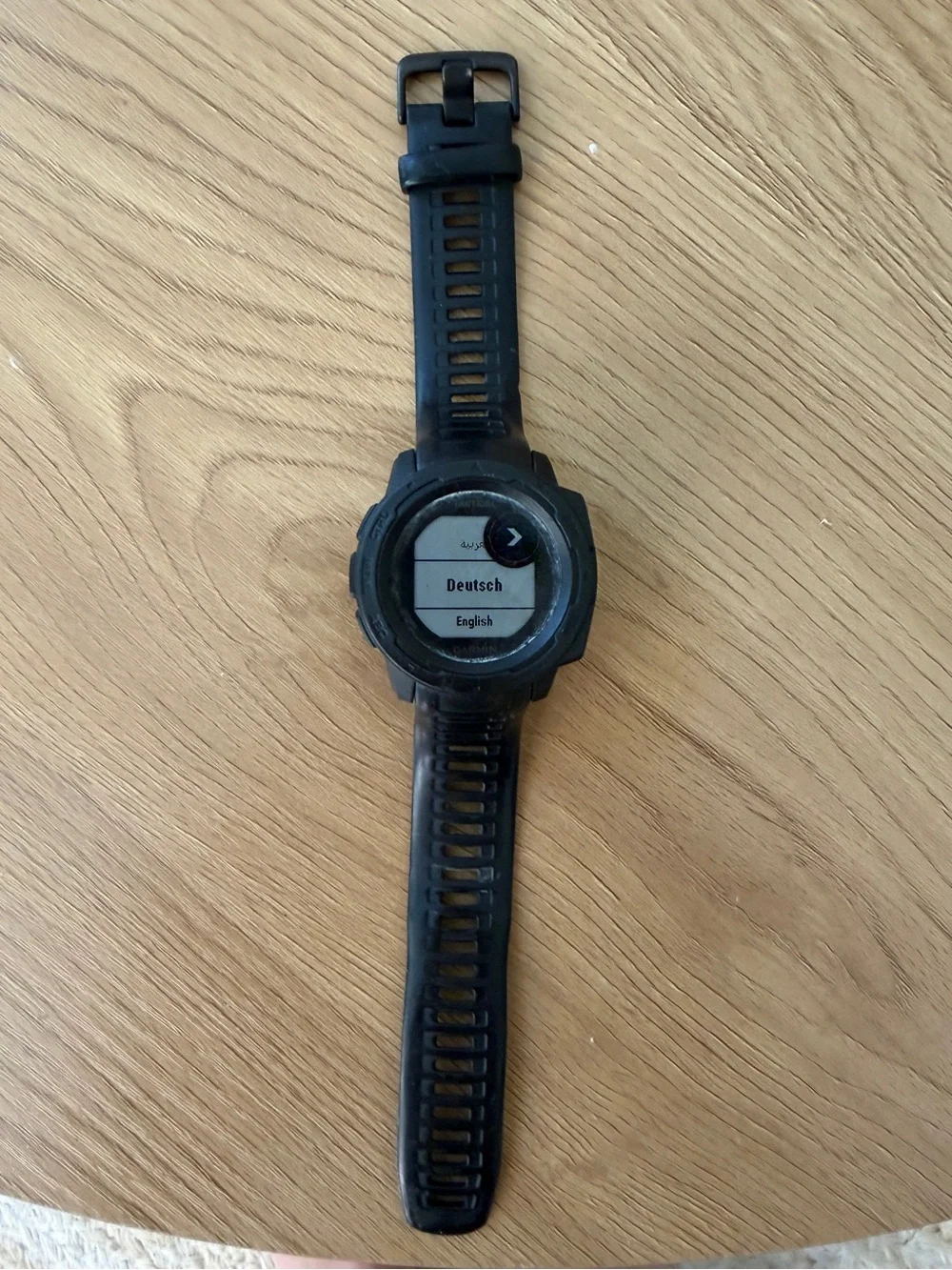 garmin Black GPS Sports Watch with Silicone Strap